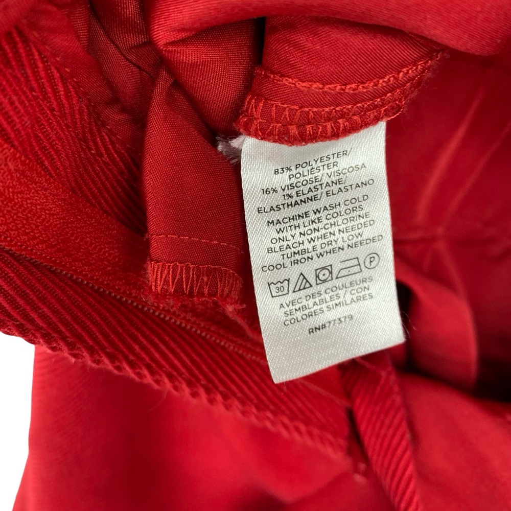 Ann Taylor Red Knit Wide Leg Trouser Pants Size 6 - Picture 7 of 7